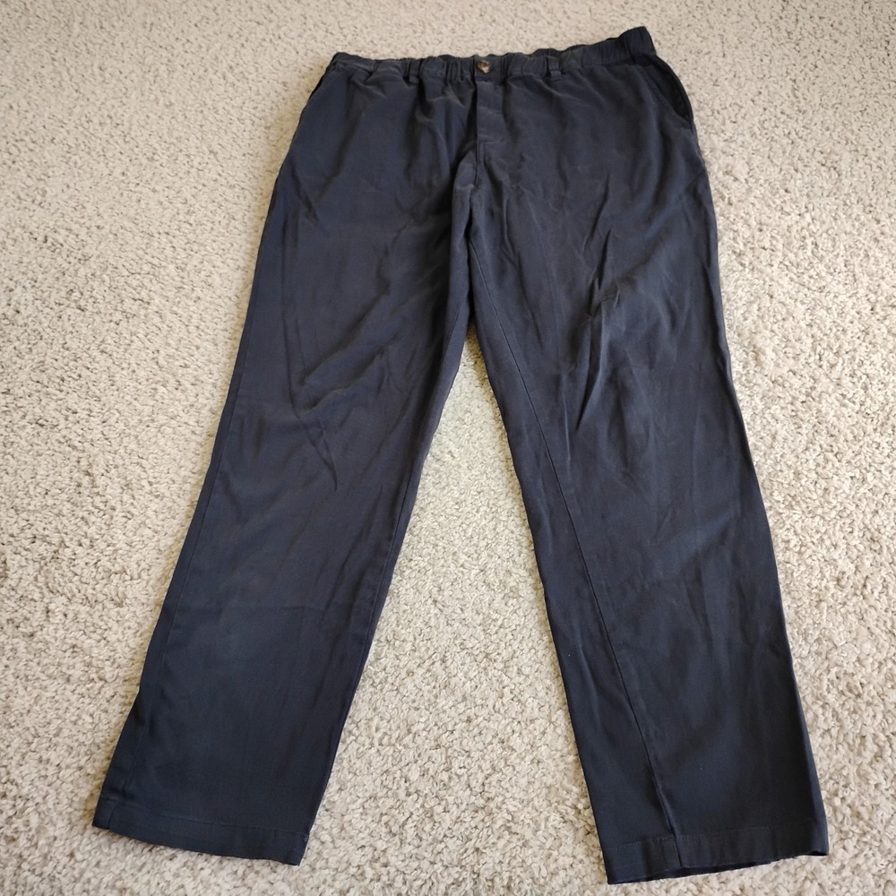 Cove USA Pants Mens 38x30 Blue Chino Stretch Elastic Waist Cotton Comfort Preppy